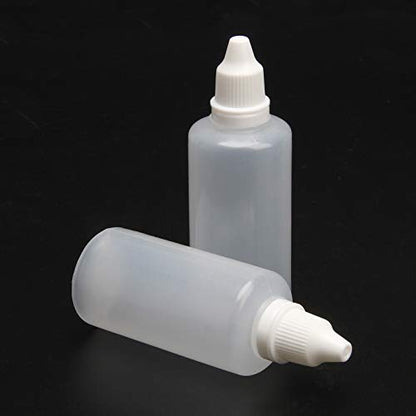 TOOL GADGET Plastic Dropping Bottles Vial of Liquid Eye Liquid Dropper, 60ml, 12 pack