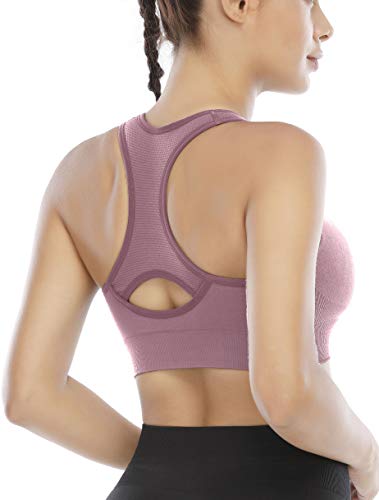 Heathyoga High Impact Sports Bras for Women Padded Sports Bras for Women Workout Bras for Women Racerback Bras Yoga Bras, Large