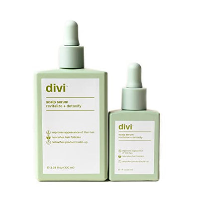 divi Scalp Serum, Revitalize and Detoxify, Aids against hair-thinning, nourishes hair follicles, detoxifies product build-up (30 ml)