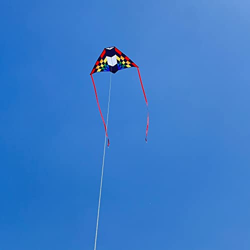 HONBO Delta Kite for Kids Easy to Fly,Large Kite for Adults, Colorful Kite for Children Ages 4-10