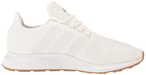 adidas Men's Swift Run Sneaker, White/White/Core Black, 10.5