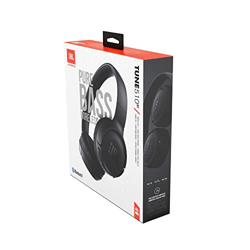 JBL Tune 510BT: Wireless On-Ear Headphones with Purebass Sound - Black