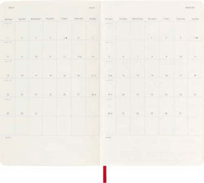 Moleskine 2023-2024 Weekly Planner, 18M, Large, Scarlet Red, Soft Cover (5 x 8.25)