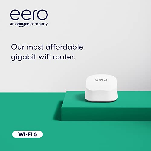 Certified Refurbished Amazon eero 6+ mesh Wi-Fi router | Fast and reliable gigabit speeds | connect 75+ devices | Coverage up to 1,500 sq. ft. | 2022 release