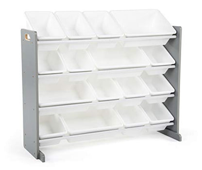 Humble Crew Supersized Wood Toy Storage Organizer, Extra Large, Grey/White