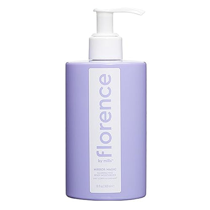 florence by mills Mirror Magic Illuminating Body Moisturizer| Lightweight + Shimmer + Sheen | Moisture + Hydrate | Coconut Vanilla Scent | Vegan & Cruelty-Free