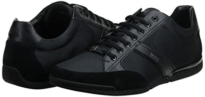 BOSS Men's Saturn Profile Low Top Sneaker, Black Fox, 10