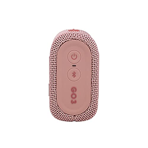 JBL Go 3: Portable Speaker with Bluetooth, Built-in Battery, Waterproof and Dustproof Feature - Pink