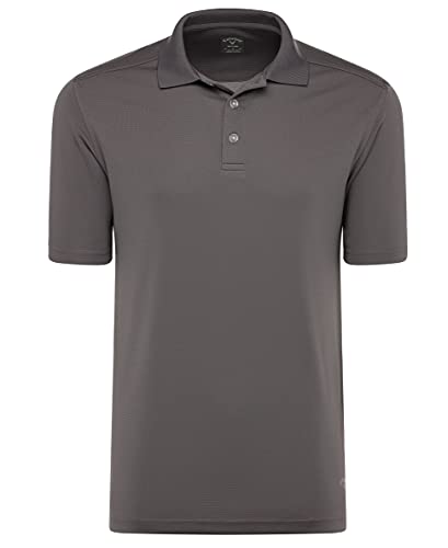 Callaway Men's Standard Short Sleeve Core Performance Golf Polo Shirt with Sun Protection (Size Small-4X Big & Tall), Smoked Pearl, 4X-Large