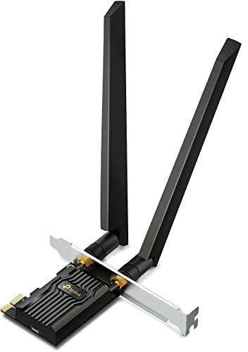 TP-Link WiFi 6E AXE5400 PCIe WiFi Card for Desktop PC (Archer TXE72E), Bluetooth 5.3, WPA3, 802.11axe Tri Band Wireless Adapter with MU-MIMO, OFDMA, Ultra-Low Latency, Supports Windows 10, 11 (64bit)