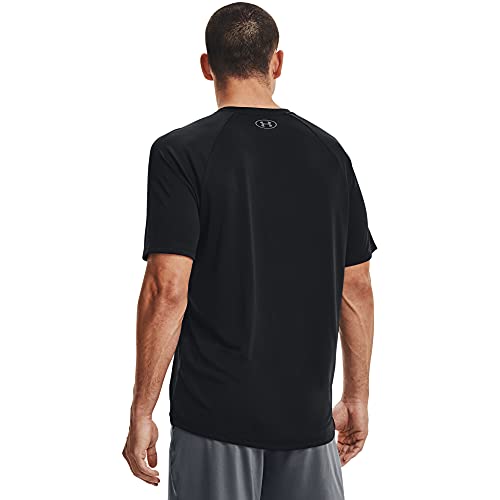 Under Armour mens Tech 2.0 Short-Sleeve T-Shirt , Black (001)/Graphite , Large