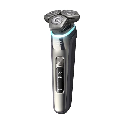 Philips Norelco 9800 Rechargeable Wet & Dry Electric Shaver with Quick Clean, Travel Case, Pop up Trimmer, Charging Stand, S9987/85