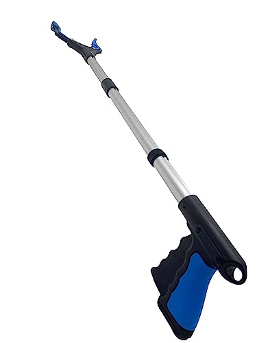 FiPlus PowerGrip T9, Grabber Tool, Wide Jaw, Foldable, Steel Cable, with 96 Grip Points for Firm Grip, 32" with Magnet,