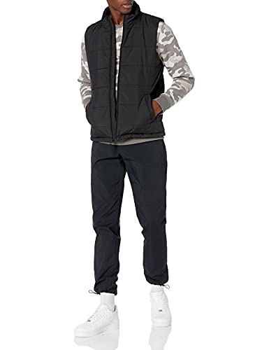 Amazon Essentials Men's Midweight Puffer Vest, Black, Medium