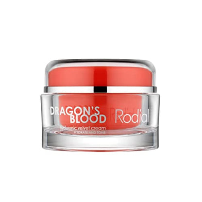 Rodial Dragons Blood Hyaluronic Velvet Cream 1.69fl.oz - Hyaluronic Acid and Hydromanil to Comfort and Replenish Dry Skin - Buttery and Luxurious Cream Texture - Day and Night Care