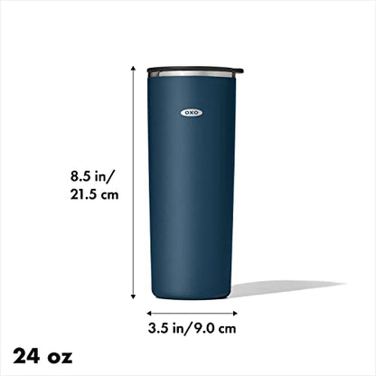 OXO Strive 24oz Insulated Tumbler with Sliding Lid - Dark Cobalt