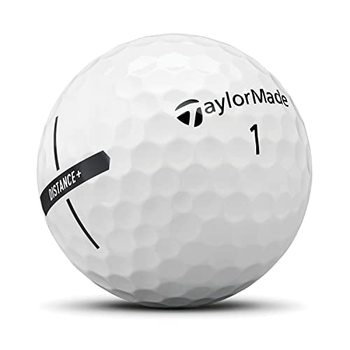 TaylorMade 2021 TaylorMade Distance+ Dozen Golf Balls, White