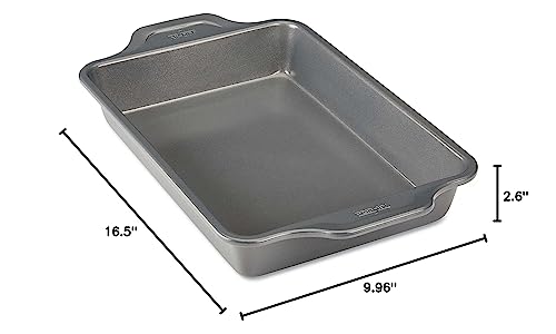 All-Clad Pro-Release Nonstick Baking Pan 9x13 Inch Oven Broiler Safe 450F Half Sheet, Cookie Sheet, Muffin Pan, Cooling & Baking Rack, Round Cake Pan, Loaf Pan, Baking Pan Grey