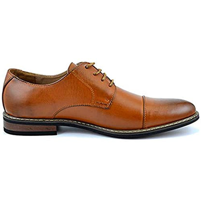 Bruno HOMME MODA ITALY PRINCE Men's Classic Modern Oxford Wingtip Lace Dress Shoes,PRINCE-6-BROWN,11 D(M) US