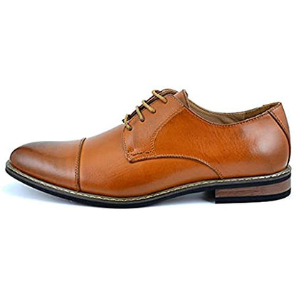 Bruno HOMME MODA ITALY PRINCE Men's Classic Modern Oxford Wingtip Lace Dress Shoes,PRINCE-6-BROWN,11 D(M) US