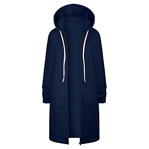 Hoodies for Women Casual Full Zip Up Hoodie Comfortable Womens Long Hoodies Fall Winter Fashion Sweatshirts with Pockets