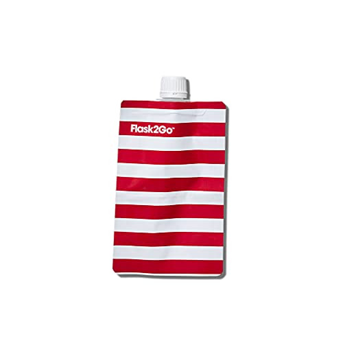 Flask2Go - The Foldable Flexible Flask for Tailgating, Camping, and Concerts, 2-Pack, Stars & Stripes