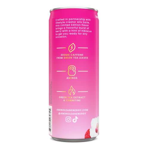 RSP NUTRITION AminoLean x Alix Earle Berry Alixir Energy Drink - Sugar Free Anytime Energy with No Jitters, Tingles, or Crash, Vegan Amino Acids 12 Pack