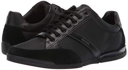 BOSS Men's Saturn Profile Low Top Sneaker, Black Fox, 10