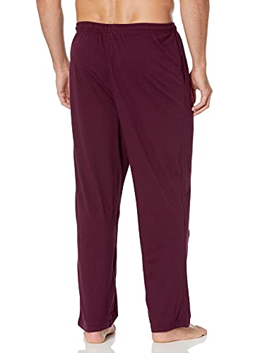 Amazon Essentials Men's Knit Pajama Pant, Burgundy, X-Large