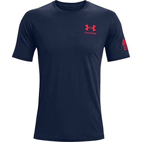 Under Armour Men's Standard New Freedom Flag T-Shirt, Marine OD Green (391)/Desert Sand, X-Large Tall