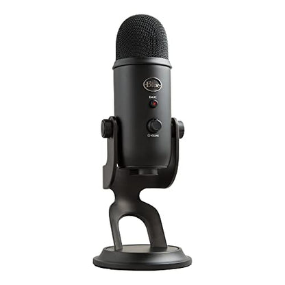 Blue Yeti USB Microphone for PC, Mac, Gaming, Recording, Streaming, Podcasting, Studio and Computer Condenser Mic with Blue VO!CE effects, 4 Pickup Patterns, Plug and Play – Blackout