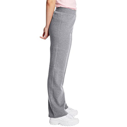 Hanes Women's EcoSmart Open Bottom Leg Sweatpants, Light Steel, Small