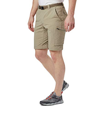 Columbia Men's Silver Ridge Convertible Pant, Breathable, UPF 50 Sun Protection, Tusk, 38x32