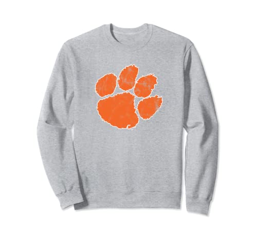 Clemson University Tigers Distressed Primary Logo Sweatshirt