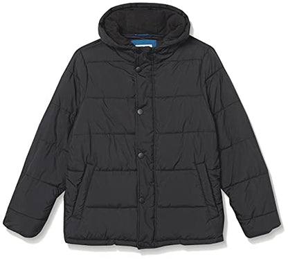 Amazon Essentials Men's Heavyweight Hooded Puffer Coat, Black, Medium