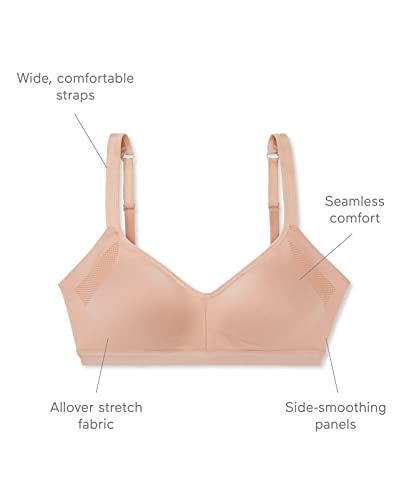 Warner's womens Easy Does It Underarm Smoothing With Seamless Stretch Wireless Lightly Lined Comfort Rm3911a Bra, Toasted Almond, Medium US