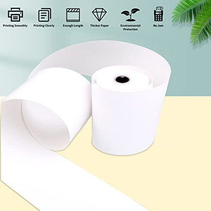 Jayard 2-1/4'' X 50' Thermal Paper Rolls For Credit Card - Cash Register Premium Tape Pos Printer Paper（50 Rolls）, White