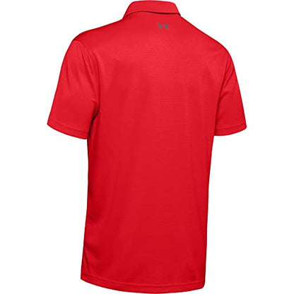 Under Armour Men's Tech Golf Polo , Red (600)/Graphite , XX-Large