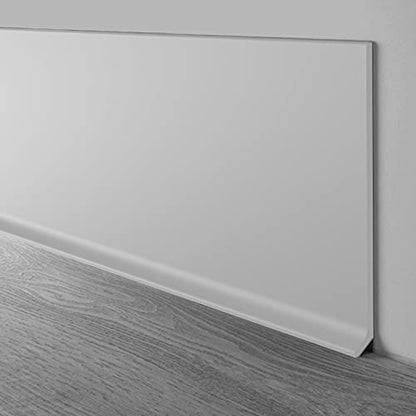 PRO FLEX White Vinyl Wall Base 4 inch X 20 ft - Wall Base Trim with Super Strong Peel and Stick Adhesive Back - Flexible Self Stick Vinyl Wall Base - Easy Install Vinyl Floor Base with Toe