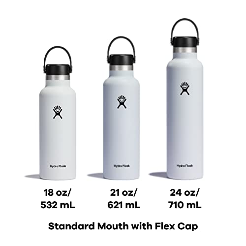 Hydro Flask 24 oz Standard Mouth Water Bottle with Flex Cap or Flex Straw