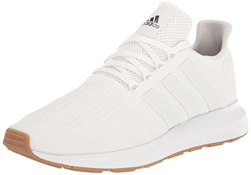 adidas Men's Swift Run Sneaker, White/White/Core Black, 10.5