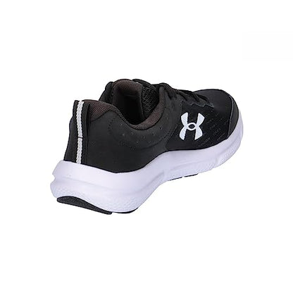 Under Armour Men's Charged Assert 10 Running Shoe, (001) Black/Black/White, 11