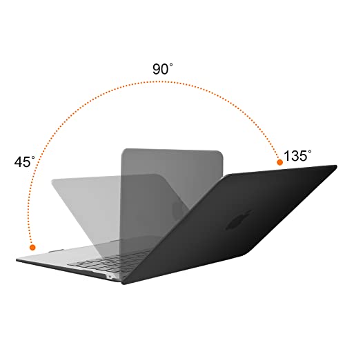 MOSISO Compatible with MacBook Air 13 inch Case 2022, 2021-2018 Release A2337 M1 A2179 A1932 Retina Display Touch ID, Plastic Hard Shell&Keyboard Cover&Screen Protector&Storage Bag, Black
