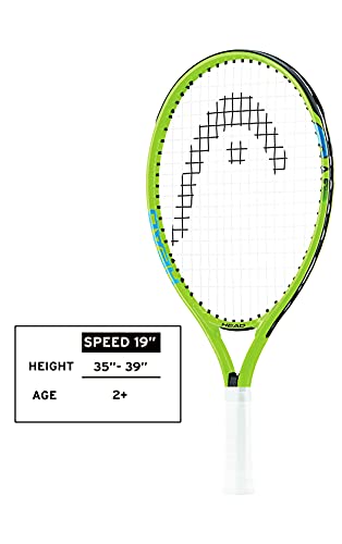 HEAD Speed Kids Tennis Racquet - Beginners Pre-Strung Head Light Balance Jr Racket - 19 Inch, Green