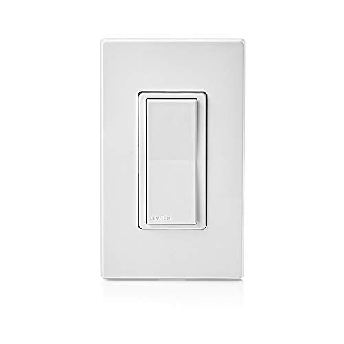 Leviton Decora Smart Switch, Wi-Fi 2nd Gen, Neutral Wire Required, Works with Matter, My Leviton, Alexa, Google Assistant, Apple Home/Siri & Wired or Wire-Free 3-Way, D215S-2RW, White