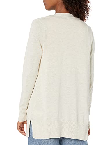 Amazon Essentials Women's Lightweight Open-Front Cardigan Sweater (Available in Plus Size), Oatmeal Heather, Large
