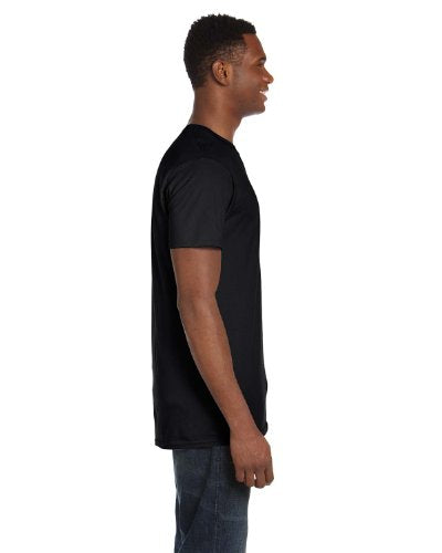 Hanes Men's Big and Tall Nano Premium Cotton T-Shirt (Pack of 2), Black, 3X-Large