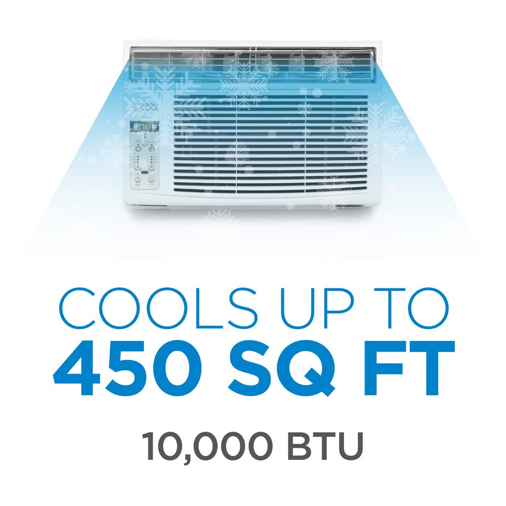 COMMERCIAL COOL 10,000 BTU Window Air Conditioner with Remote Control and Adjustable Thermostat, Cools up to 450 Sq. Ft. with Electronic Controls & Digital Display