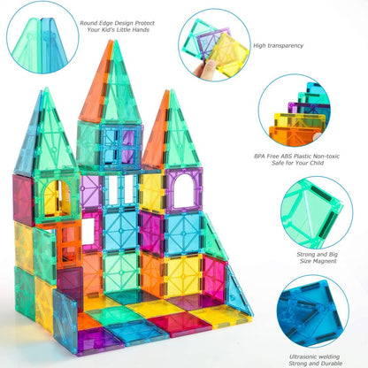 Neoformers 3D Magnetic Building Blocks Tile Set (70 Pieces)