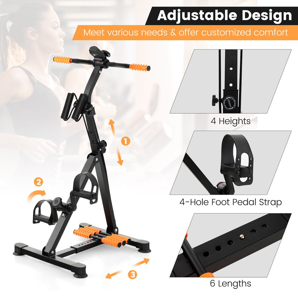  Adjustable LCD Pedal Exercise Bike withMassage Total Body Fitness Rehab Equipment